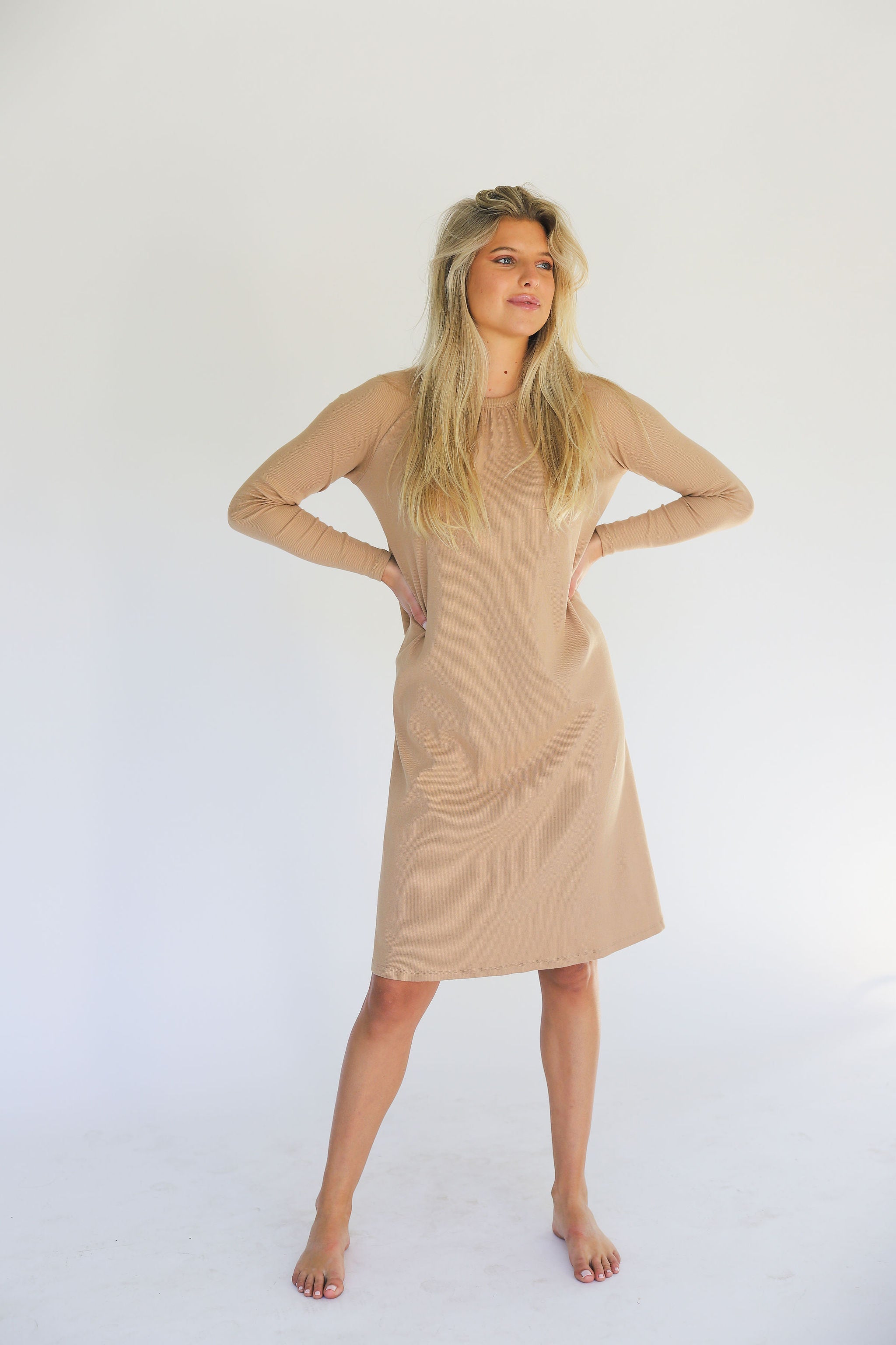 Ana Ribbed Dress (Short) – By Tess Collection
