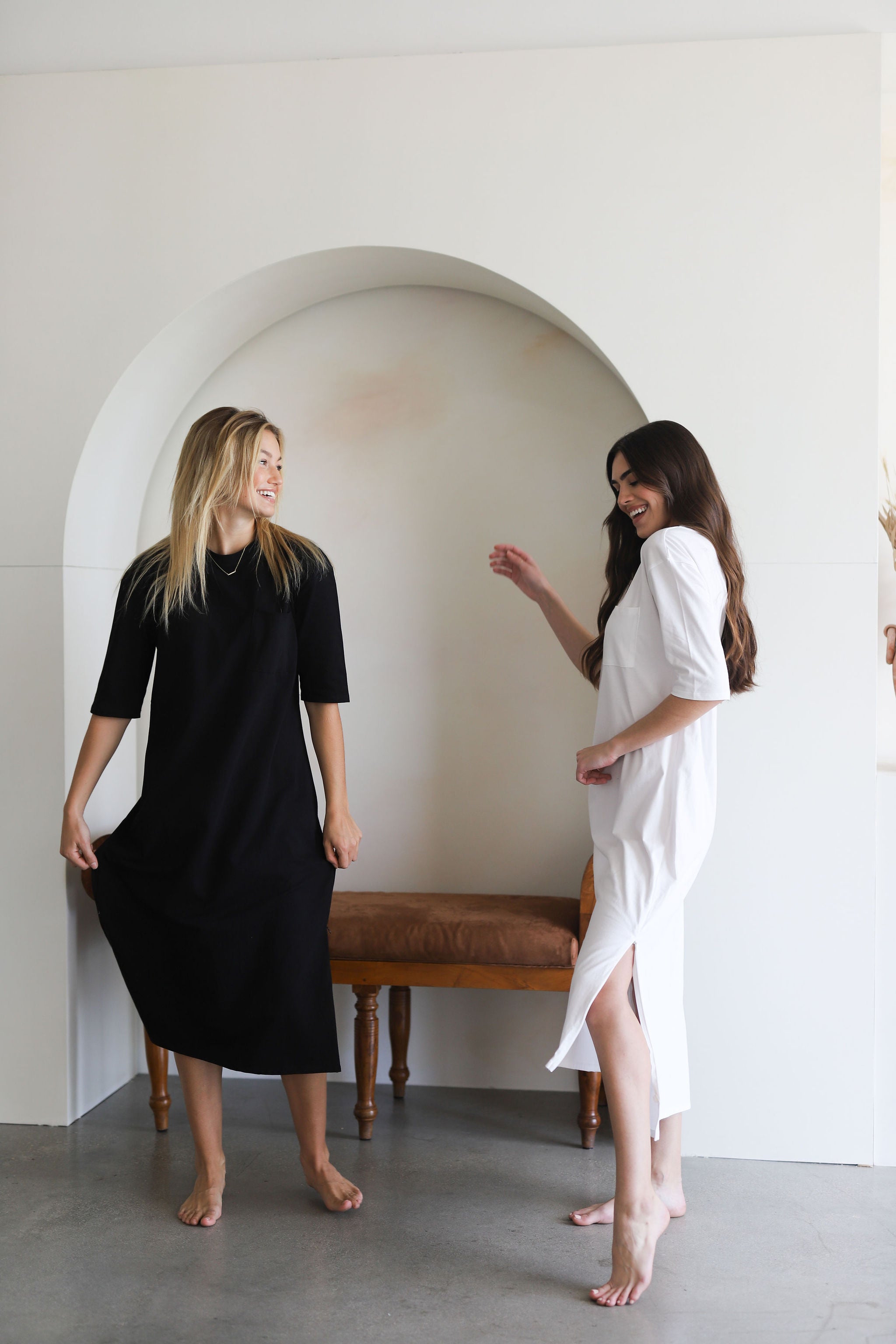 White T-Shirt Midi Dress